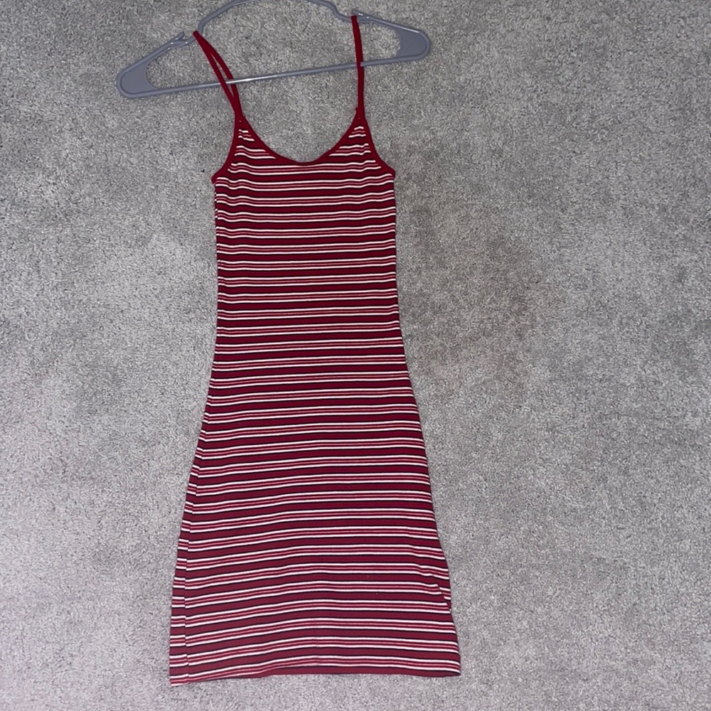 Brandy Melville Cami dress red, white, navy blue stripes